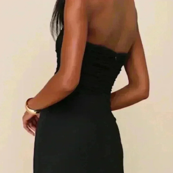 NWT Lulus “Epitome of Allure” Black Strapless Maxi - Size L - Picture 4 of 4